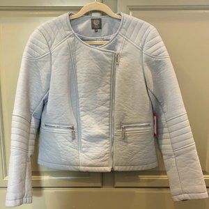 **NWT** Vince Camuto Collarless Faux Leather Moto Jacket M